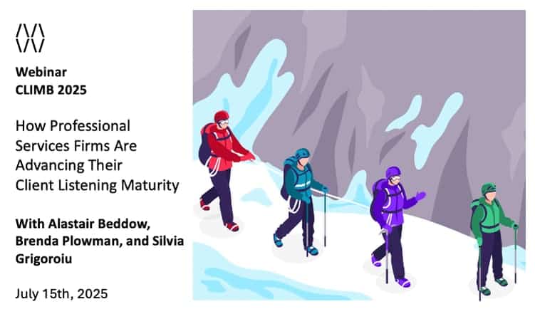 How Professional Services firms are advancing their client listening maturity